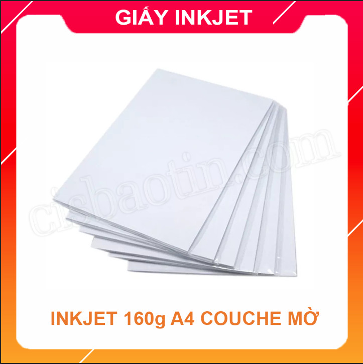 Giấy in inkjet couche mờ 160gms A4