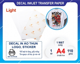 Inkjet Transfer Paper - Decal PU Pigment in cắt ( giống 3gJet )