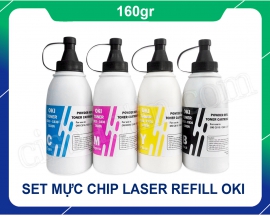 Set Mực chip Laser refill Oki 