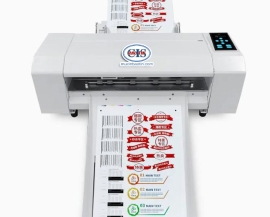 Máy cắt bế decal tem nhãn lên giấy tự động FC350