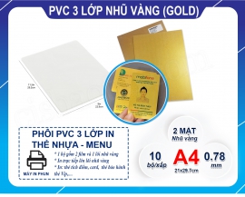 Phôi Thẻ Nhựa - PVC Card Gold (Vàng)